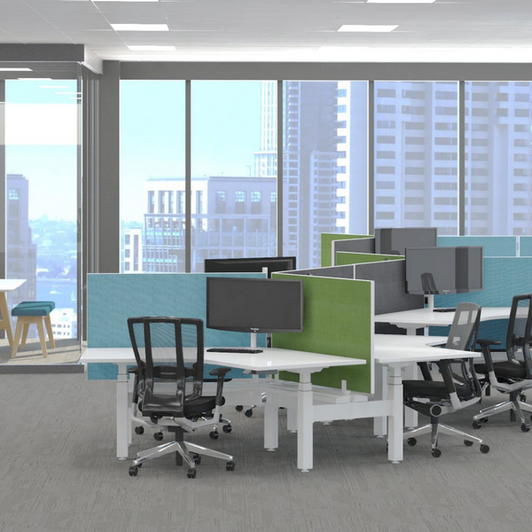 Summit II Electric 120° 3 Pod Desk