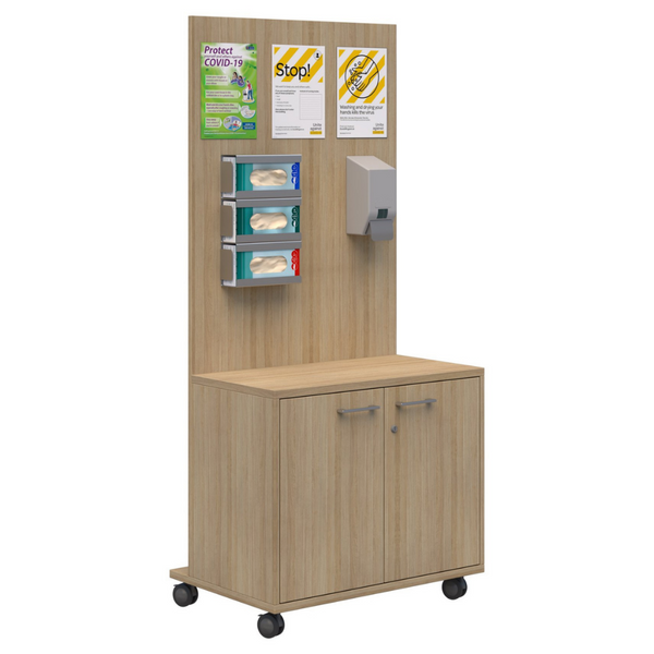 Office Safety Space Sanitiser Station With Storage