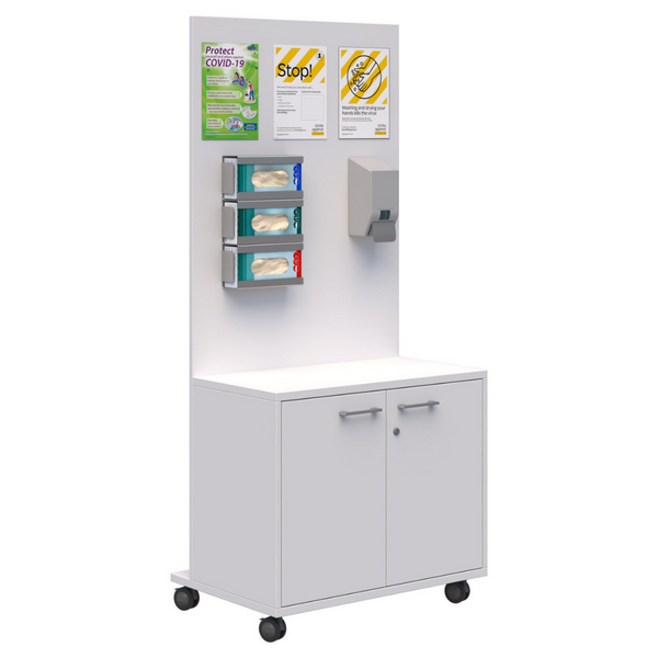 Office Safety Space Sanitiser Station With Storage