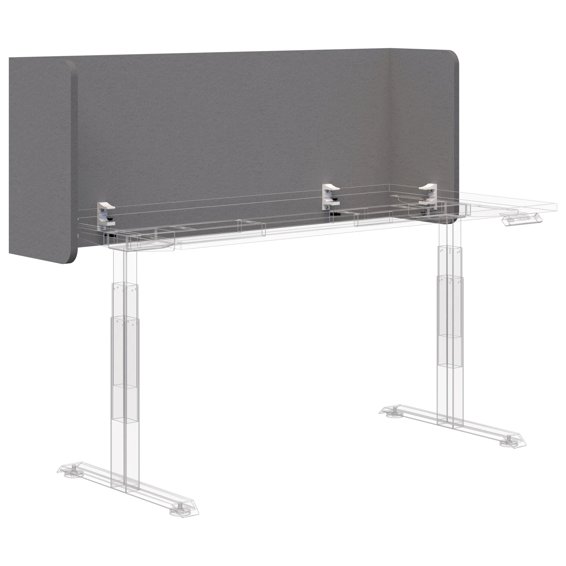 White wrap around shop desk