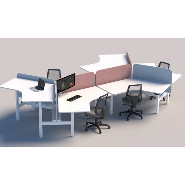 Summit II Electric 120° 3 Pod Desk