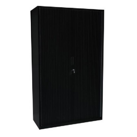 Tambour Cabinet Proceed Black 1980high x 1200wide 6 Tier