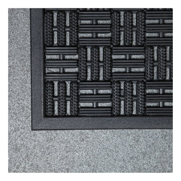 EntryZone Entrance Way Mat Texas Black Heavy Duty Rubber
